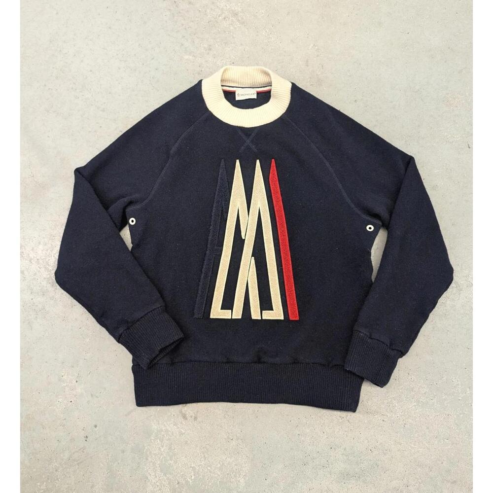 Moncler X AMI Navy Blue knit Sweater Made in Italy